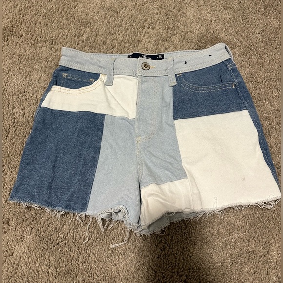 Hollister Pants - Hollister high rise mom shorts | denim colorblock